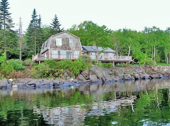 From the water - the newer section is on the left